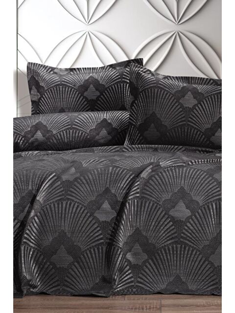 Çeyiz Diyarı Firdevs 3 Parça Çift Kişilik Pike Takımı 240x260 Antrasit - S000499128-29666