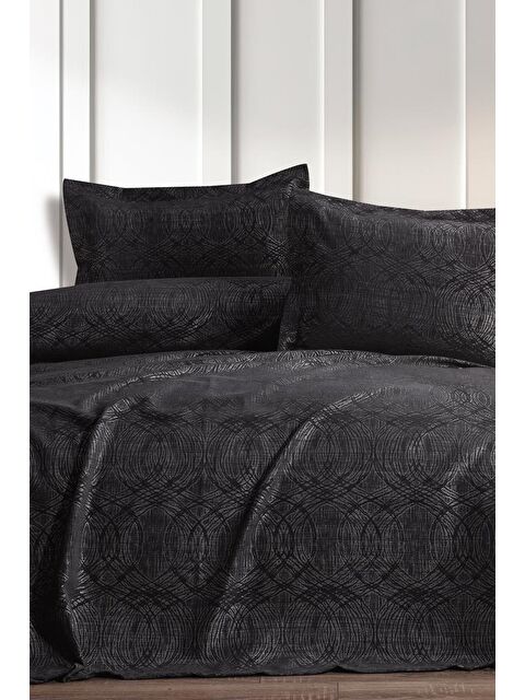 Çeyiz Diyarı Aren 3 Parça Çift Kişilik Pike Takımı 240x260 Antrasit - S000499129-29666