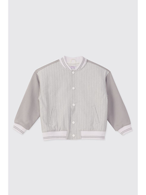 Panço Erkek Çocuk Çıtçıtlı Gri Sweatshirt