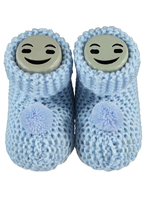 Misket Triko Ponpon Patik - Mavi Standart - S000503300-17234