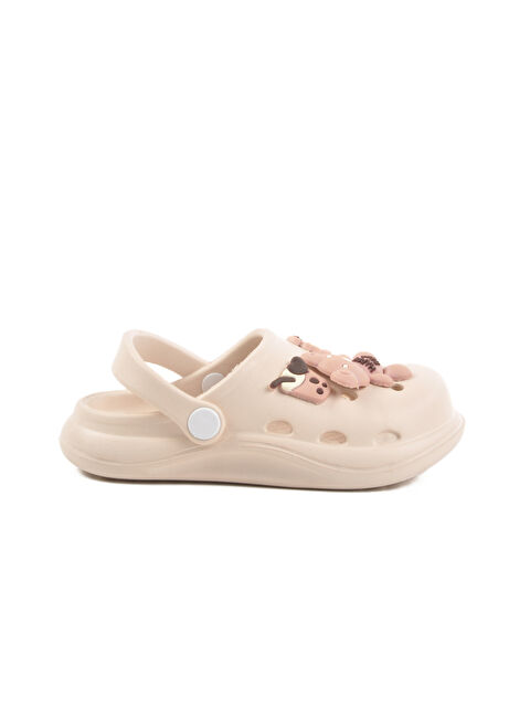 Ayakmod Ekru Eva Hafif Kız Çocuk Sabo Terlik 303 P - S000414029-19965