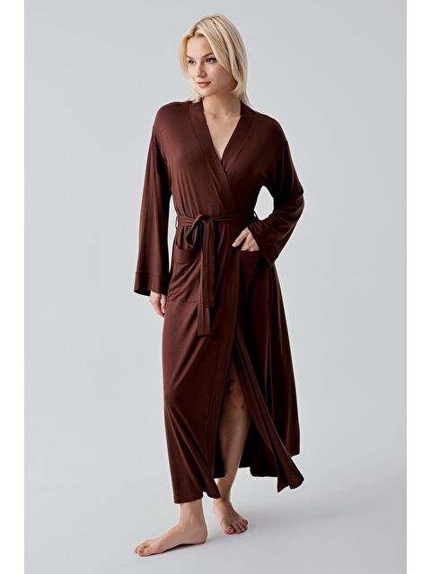 Artış Uzun Kollu Elastanlı Esnek Viskoz Soft Sabahlık 19500