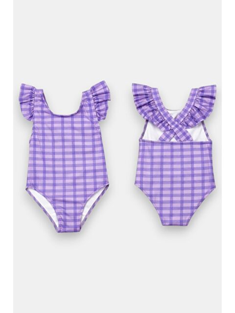 My Kids Wear Kız Çocuk Fırfır Detaylı Tasarım Çapraz Askılı Mayo 12736