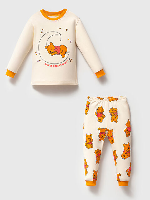 Mahfel %100 Pamuklu Ballı Teddy Bear Baskılı Çocuk Pijama Takımı 1-6 Yaş - S000515121-19965