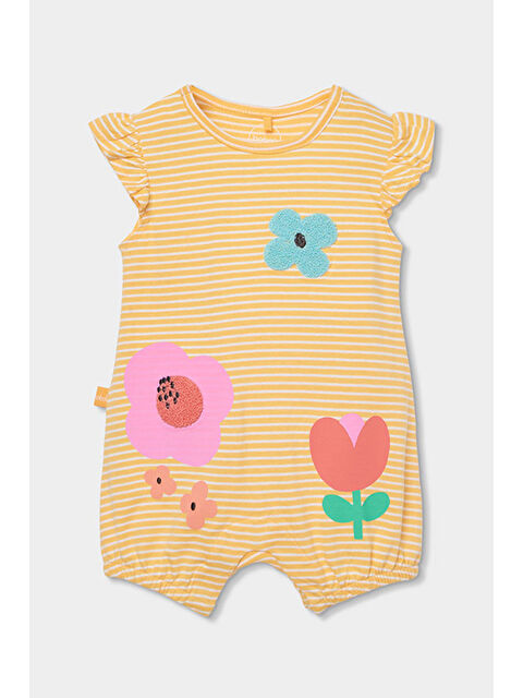 Boboli Çiçek Desenli Tulum 3-18 Ay sarı - S000530798-20072