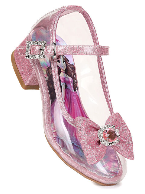 Kiko Kids Asel Kız Çocuk Simli Topuklu Abiye Şeffaf Ayakkabı - S000506011-20024