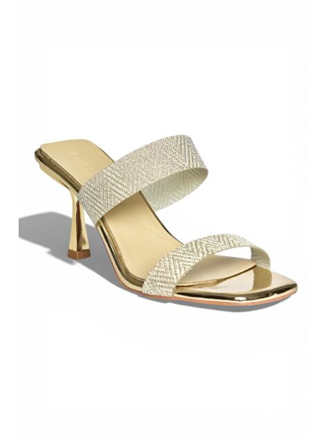 Fox Shoes Altın Kadın Topuklu Terlik Y820013834 - S000517959-20076