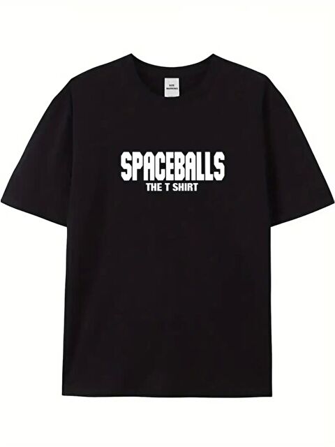 Jane's Baskılı Oversize Bisiklet Yaka T-shirt - Siyah - S000528595-19351