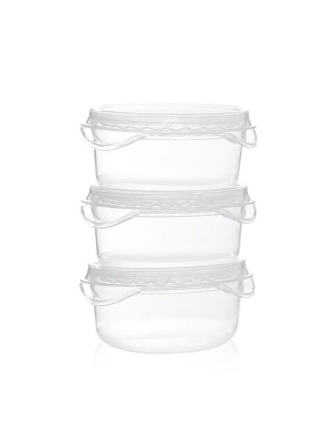 Harmony Time 3'lü Sarımsak Limon Saklama Kabı - Şeffaf - 100 ml - S000421927-26865