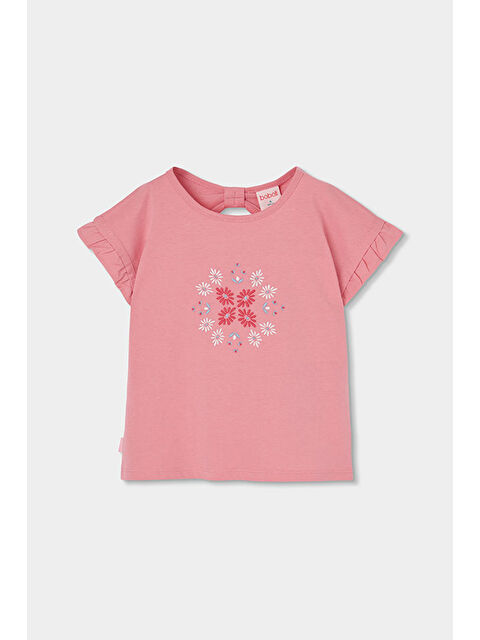 Boboli Çiçek Desenli Tshirt 2-6 Yaş Kırmızı - S000530799-20045