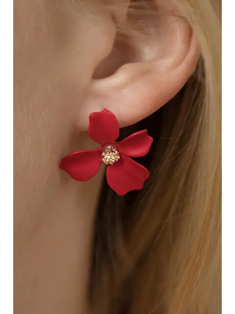 New Obsessions Zarif Çiçekli Çivi Küpe - S000182407-20045