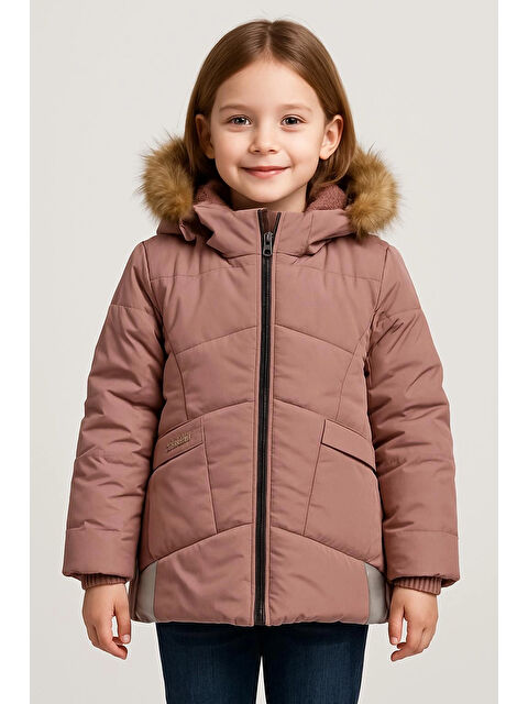 Myhanne Kapüşonlu Kışlık Kız Çocuk Mont 4043 - S000459302-23490