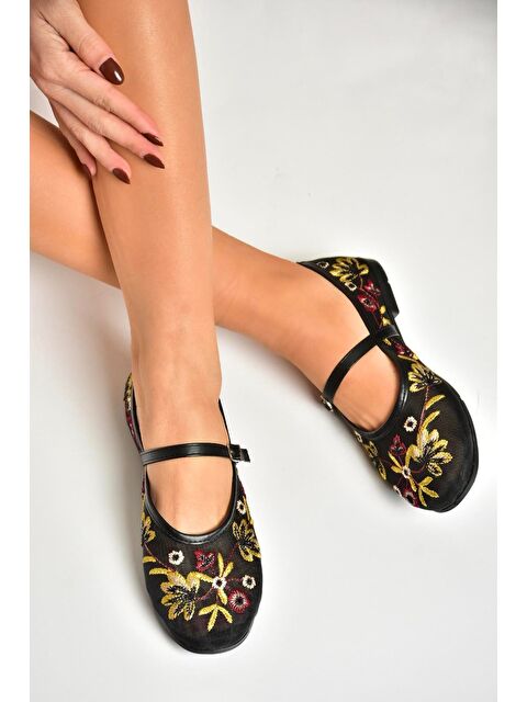 Fox Shoes U2678532 Siyah Kadın Babet - S000369009-19351