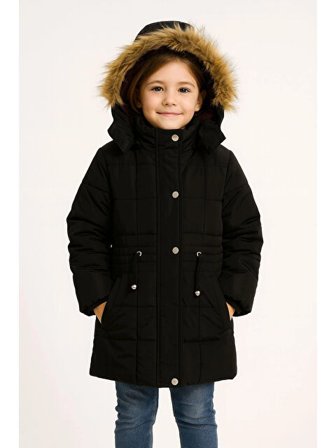 Myhanne Kapüşonlu Kışlık Kız Çocuk Mont 4210 - S000459306-19351