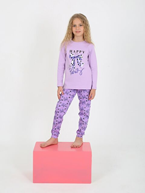 Vitmo Kız Çocuk Uzun Kollu %100 Pamuklu Pijama Takımı Place Paris