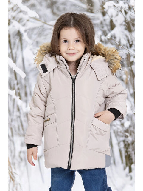 Myhanne Kapüşonlu Kışlık Kız Çocuk Mont 4043 - S000459302-26429