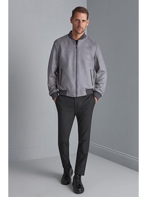 igs Erkek Gri Süet Görünümlü Mont - S000490225-20600