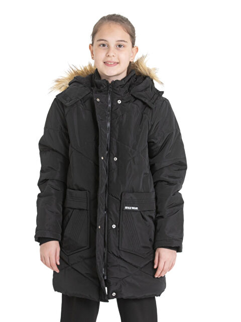 Myhanne Kapüşonlu Kışlık Kız Çocuk Mont 4216 - S000459308-19351