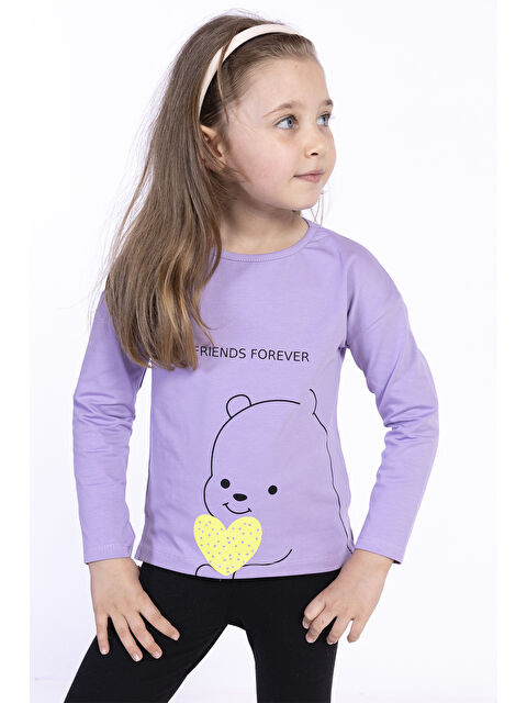 Toontoykids Kız Çocuk Baskılı Tişört