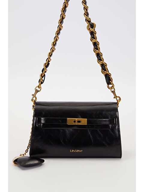 LEVİDOR Premium Siyah Kadın Omuz Çantası 930548