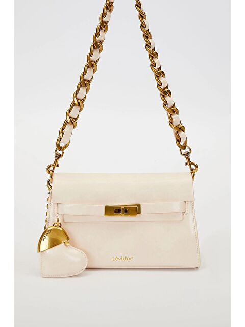 LEVİDOR Premium Krem Kadın Omuz Çantası 930548