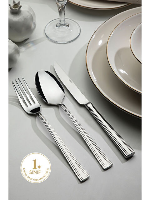 Nehir Katre Sade 12 Kişilik 72 Parça Kutulu Çatal Kaşık Bıçak Takımı - S000492537-18105