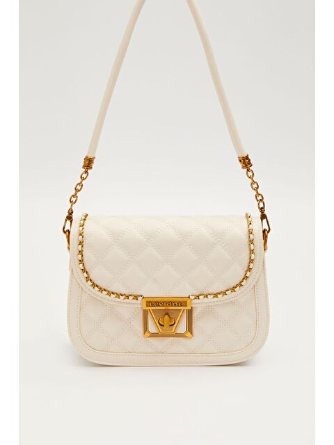 LEVİDOR Premium Krem Kadın Omuz Çantası 930609