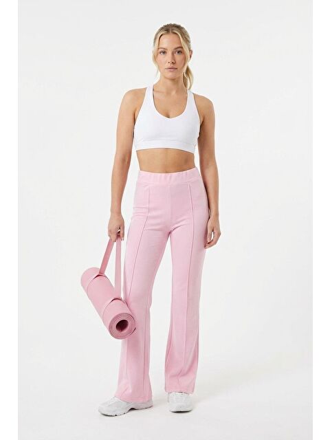 Madmext Pembe Yüksek Bel Flare Paça Günlük Kadın Pantolon Mg2645 - S000508347-20024