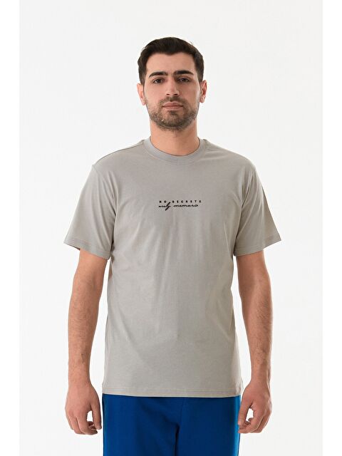 Fullamoda Kabartma Baskılı Bisiklet Yaka Tişört - S000380512-25636