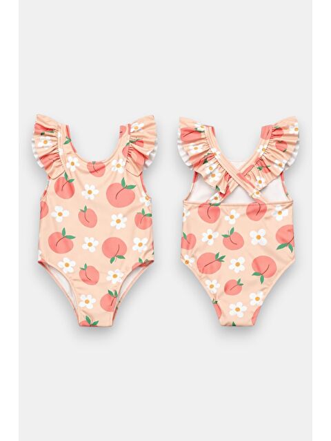 My Kids Wear Kız Çocuk Fırfır Detaylı Tasarım Çapraz Askılı Mayo 12735