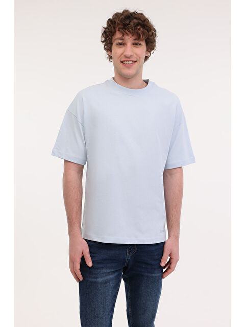 Lumberjack MB ROS 11HS113 5FX Mavi Erkek Kısa Kol T-Shirt - S000427570-17234