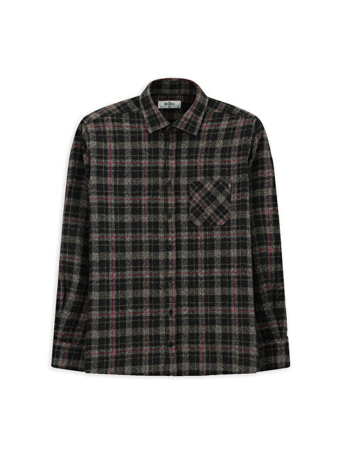 Kiğılı Uzun Kol Regular Fit Cepli Ekose Pamuk Oduncu Kışlık Gömlek - S000494169-19351