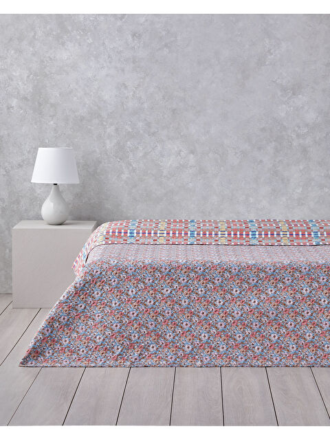 English Home Ruby Blossom Çift Kişilik Çok Amaçlı Örtü 200x220 cm Kırmızı - S000440312-20045