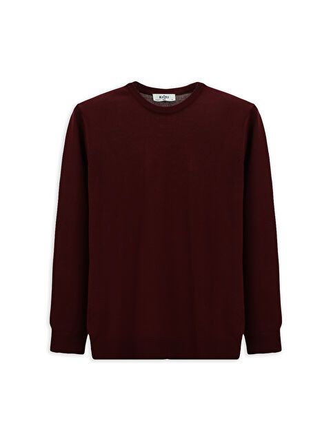 Kiğılı Bisiklet Yaka Regular Fit Yünlü Triko Kazak - S000446931-19952