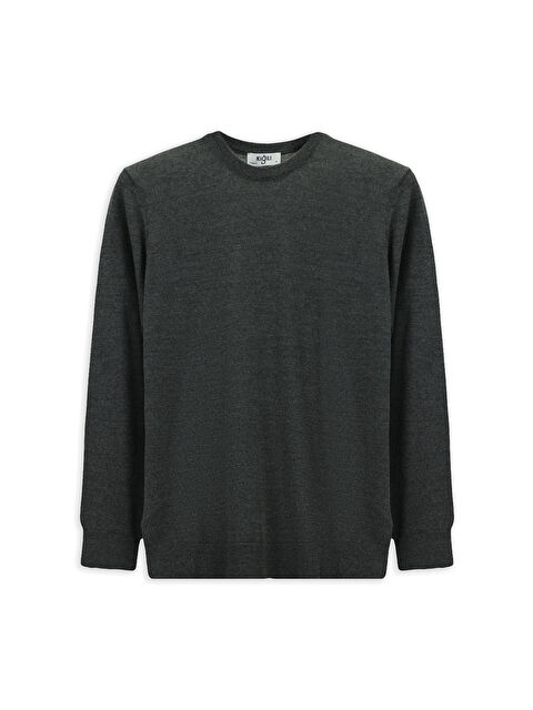 Kiğılı Bisiklet Yaka Regular Fit Yünlü Triko Kazak - S000446931-29666