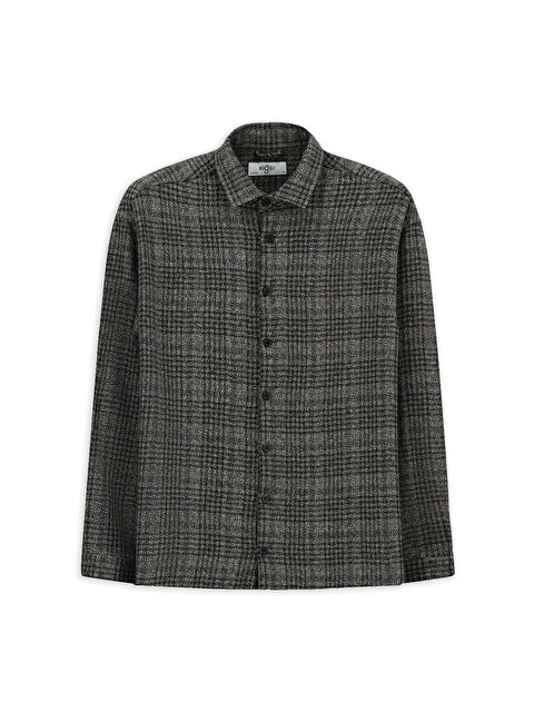 Kiğılı Uzun Kol Oversize Ekstra Rahat Kesim Ekose Pamuk Oduncu Kışlık Gömlek - S000494170-29666