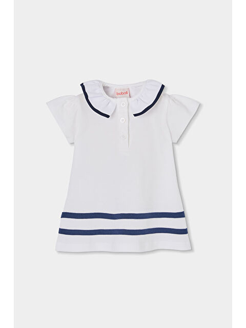 Boboli Çizgili Detaylı Elbise 6-24 Ay Lacivert - S000530805-21164