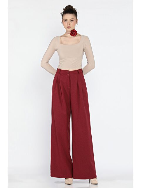 Gülseli Kadın Yüksek Bel Pileli Kumaş Pantolon - S000373356-19951