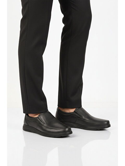 Ayakmod Siyah Hakiki Deri Jel Taban Anatomik Erkek Casual Ayakkabı 409 M - S000509045-19351