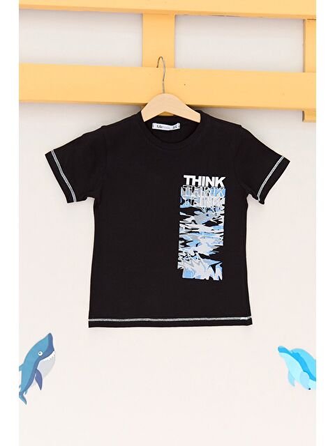 Fullamoda %100 Pamuk Think Baskılı Erkek Çocuk Tişört - S000393400-19351