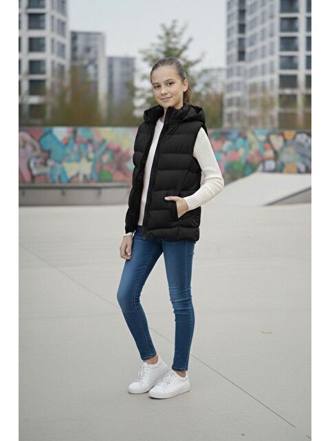 Pina Kids Kız Çocuk Kapüşonlu Şişme Yelek - S000516653-19351