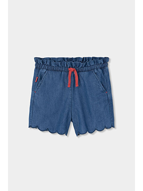 Boboli Beli Lastikli Denim Şort 2-6 Yaş Mavi - S000530810-17234