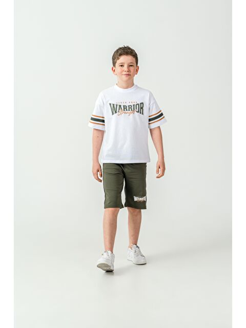 Mışıl Kids Warrior Strenght Baskılı Erkek Çocuk Şort - Tişört Takımı - S000513749-18547