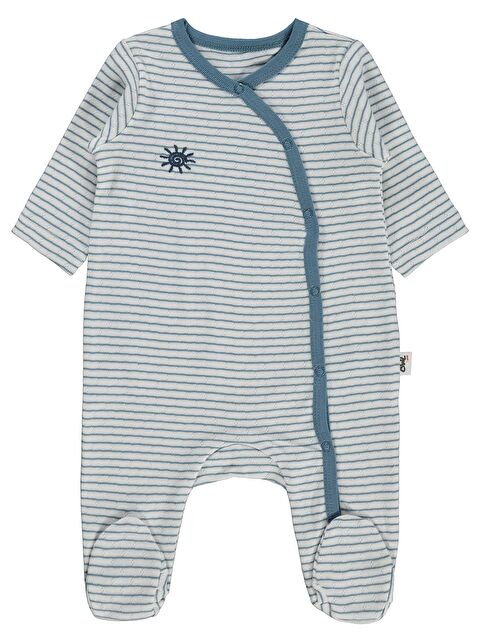 Civil Baby Çizgili 1-9 Ay Tulum - Ekru