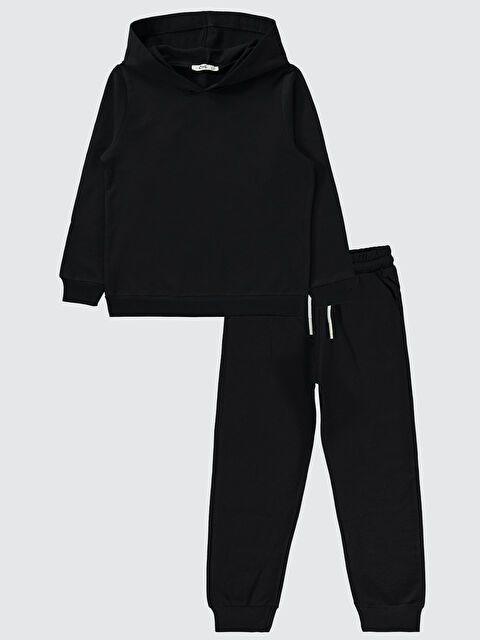 Civil Unisex Çocuk Eşofman Takımı 10-13 Yaş Siyah - S000330946-19351