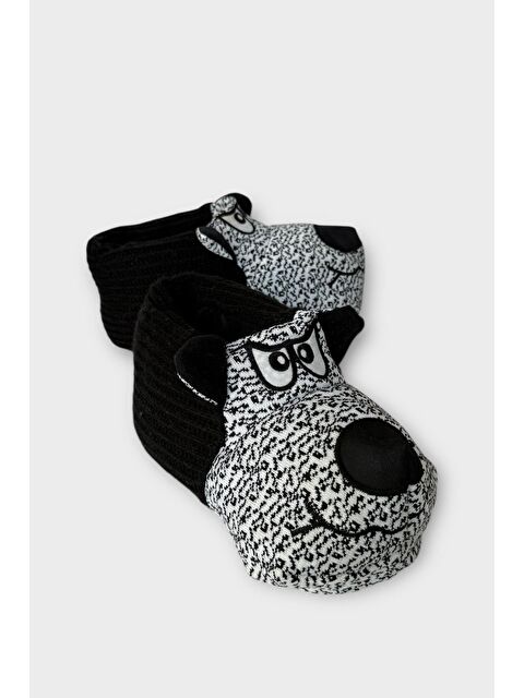 LİGER Erkek Örgülü Panduf Ev Botu Sİyah - S000527611-19351