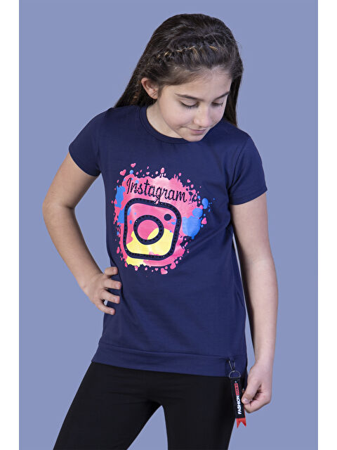 Toontoykids Kız Çocuk Renkli Baskılı Tişört