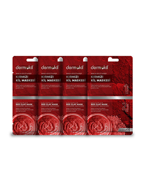 Dermokil Akne ve Siyah Nokta Karşıtı Kil Maskesi 4'lü Set - S000253007-23173