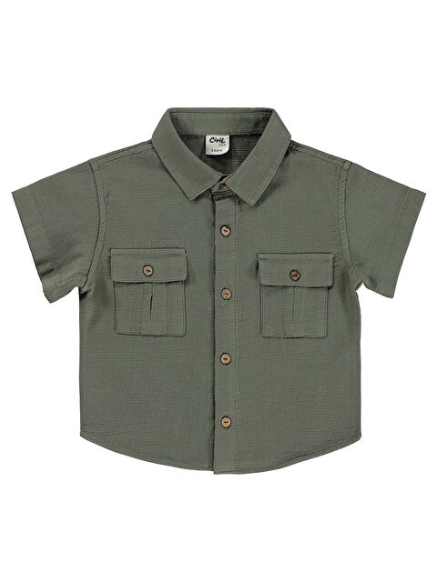 Civil Baby Çift Cepli 6-18 Ay Gömlek - Haki