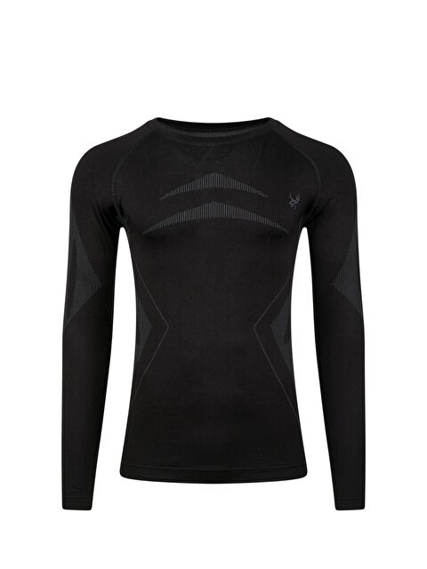 2AS Erkek Heatwave Seamless Baselayer Üst İçilk Siyah/Gri - S000485970-2530